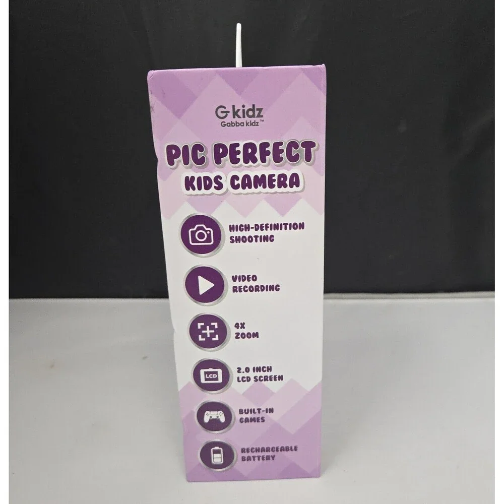 G-Kidz Pic Perfect Kids Camera 50 Pictures Frames Filters Games Pink Open Box